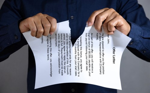 Ripped Up Offer Letter